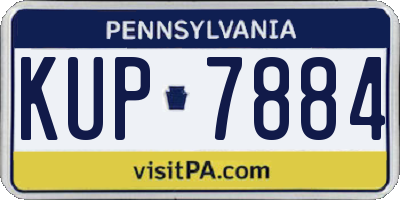 PA license plate KUP7884