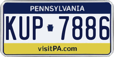 PA license plate KUP7886