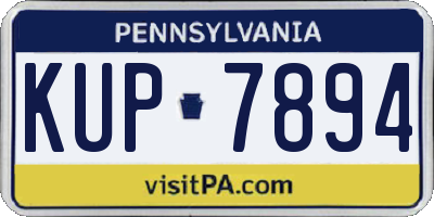 PA license plate KUP7894