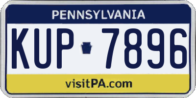 PA license plate KUP7896