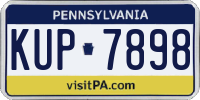 PA license plate KUP7898