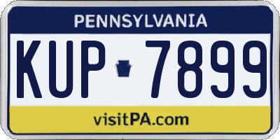 PA license plate KUP7899