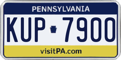 PA license plate KUP7900