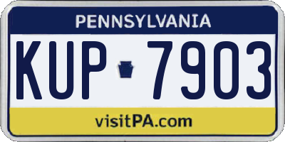 PA license plate KUP7903