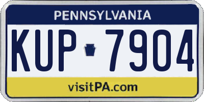 PA license plate KUP7904
