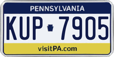 PA license plate KUP7905