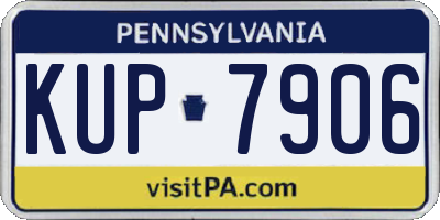 PA license plate KUP7906