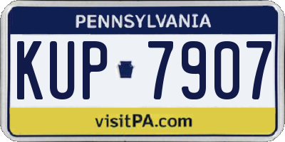 PA license plate KUP7907