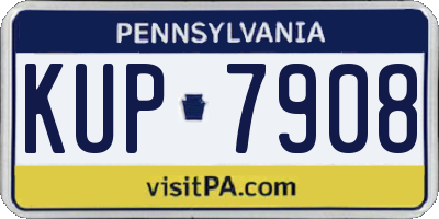 PA license plate KUP7908