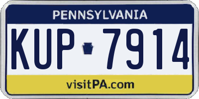 PA license plate KUP7914