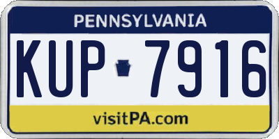 PA license plate KUP7916