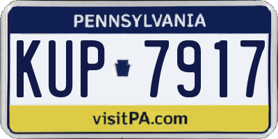 PA license plate KUP7917