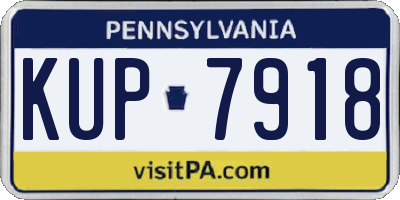 PA license plate KUP7918