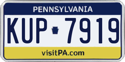 PA license plate KUP7919