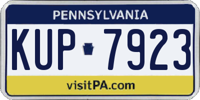 PA license plate KUP7923