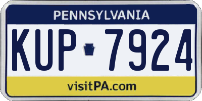 PA license plate KUP7924