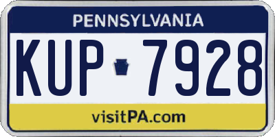 PA license plate KUP7928
