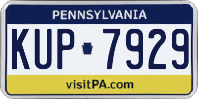 PA license plate KUP7929