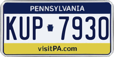 PA license plate KUP7930