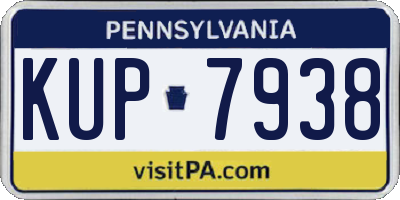 PA license plate KUP7938