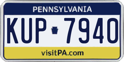 PA license plate KUP7940