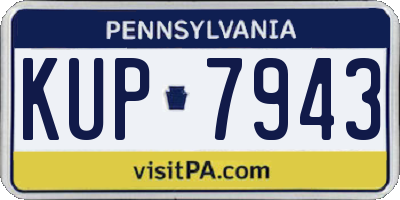 PA license plate KUP7943
