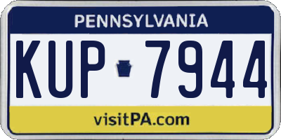 PA license plate KUP7944