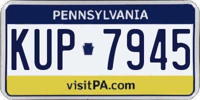 PA license plate KUP7945