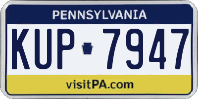 PA license plate KUP7947