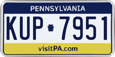 PA license plate KUP7951