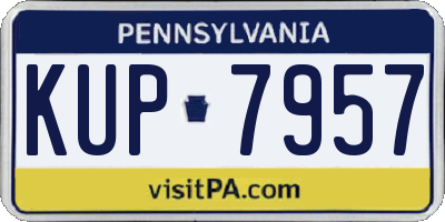PA license plate KUP7957