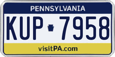 PA license plate KUP7958
