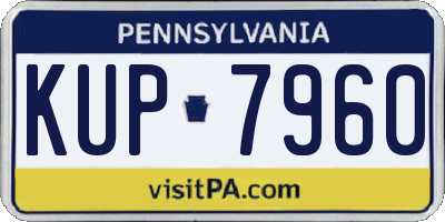 PA license plate KUP7960
