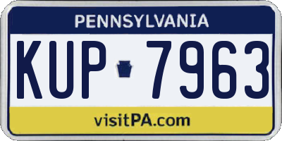 PA license plate KUP7963