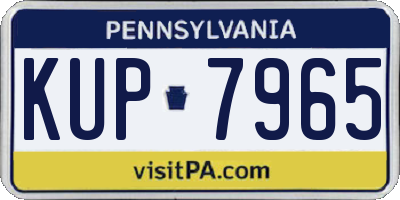 PA license plate KUP7965