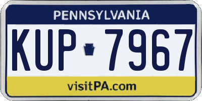 PA license plate KUP7967