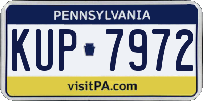 PA license plate KUP7972