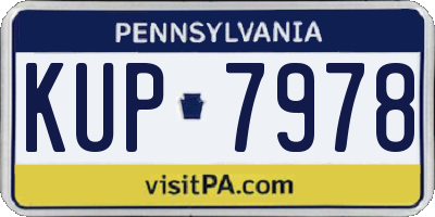 PA license plate KUP7978
