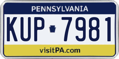 PA license plate KUP7981