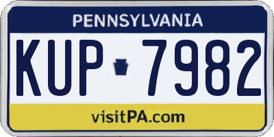 PA license plate KUP7982