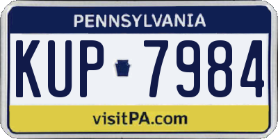 PA license plate KUP7984
