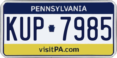 PA license plate KUP7985