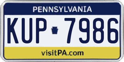 PA license plate KUP7986