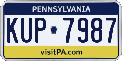 PA license plate KUP7987