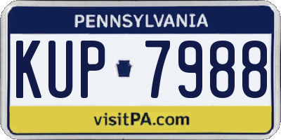 PA license plate KUP7988