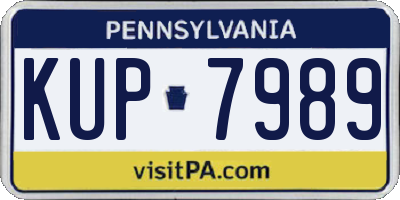 PA license plate KUP7989