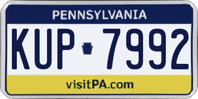 PA license plate KUP7992