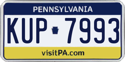 PA license plate KUP7993