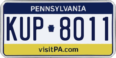 PA license plate KUP8011
