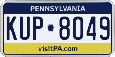 PA license plate KUP8049